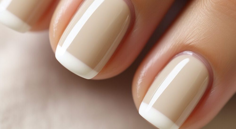 classic french manicure with a nude base color and w fbb2bc6e a40c 4ef8 9d9b 83d214aef2e9